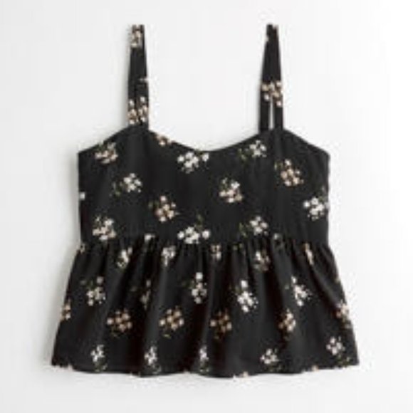 Hollister Floral Peplum Top - Picture 1 of 5